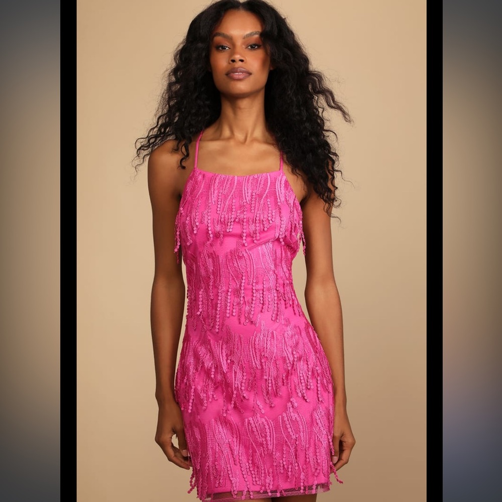 Hot Pink Lulus Dress Size Small